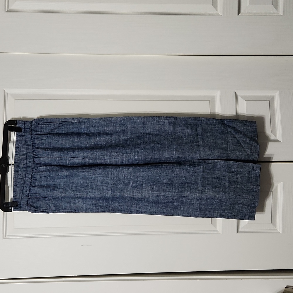 NWT Eileen Fisher Hemp Organic Cotton Chambray Straight Pants. Size XXS - Picture 5 of 10